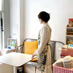 AURACASA | Beauty Olive apron High quality printed linen | 올리브 앞치마