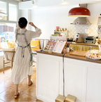 AURACASA | Beauty Olive apron High quality printed linen | 올리브 앞치마