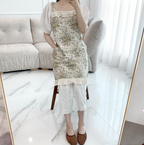 AURACASA |Beauty Basong Frill Apron | 바송프릴 앞치마 | Apron for Women 